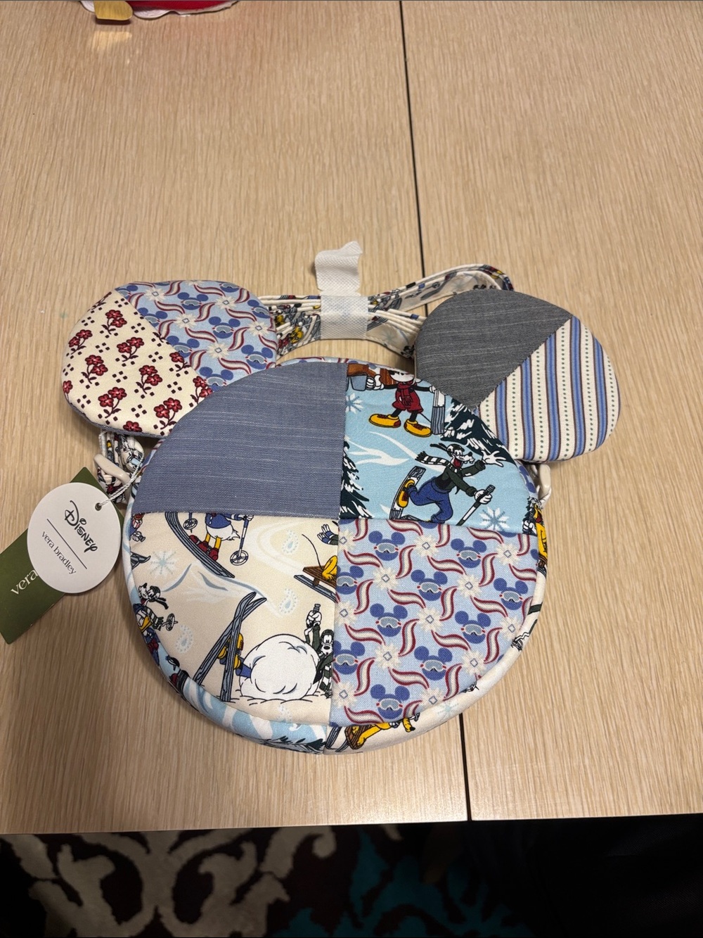 Vera Bradley Disney Patchwork Mickey Crossbody - Blue Multi - Picture 3 of 5